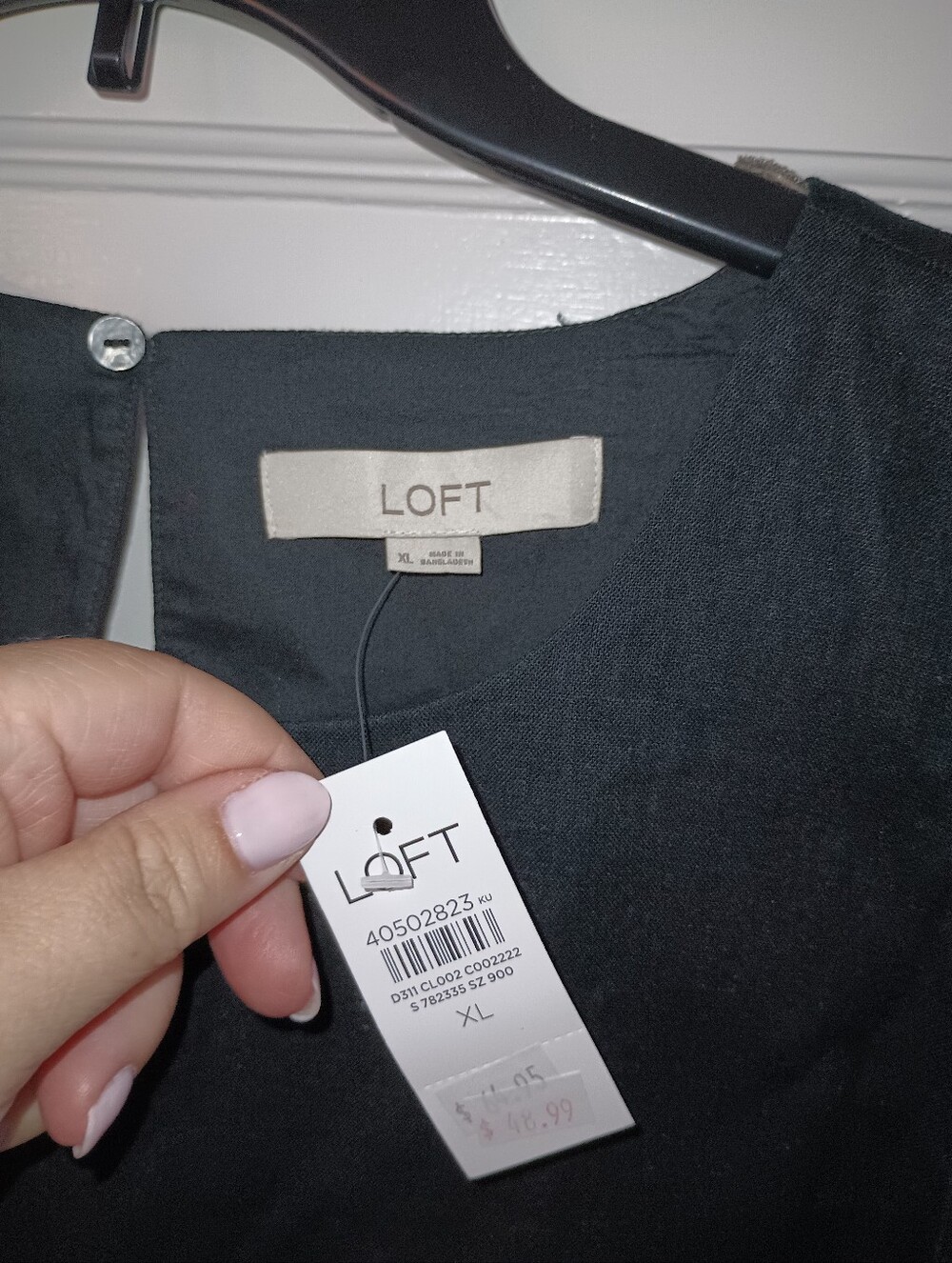 LOFT Black Sleeveless Peplum Tunic - Picture 2 of 5